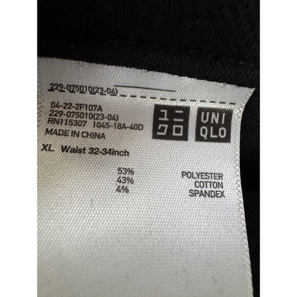Uniqlo Womens Black Stretch Pants XL Polyester Cotton Spandex Blend - Picture 5 of 11
